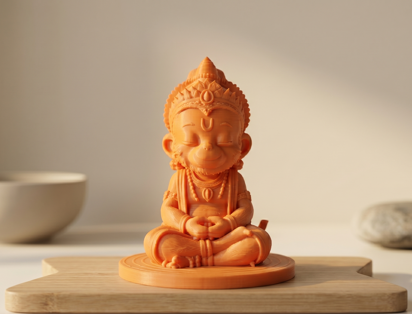 Lord Hanuman 3D Printed Idol – Strength & Protection Spiritual Decor Statue