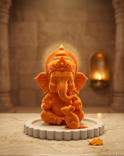 Royal Ganpati 3D Printed Idol – Premium Ganesha Decor for Home & Gifting