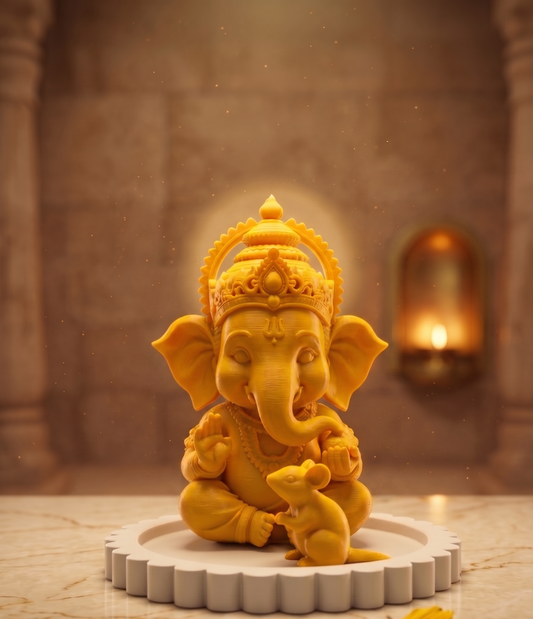 Royal Ganpati 3D Printed Idol – Premium Ganesha Decor for Home & Gifting