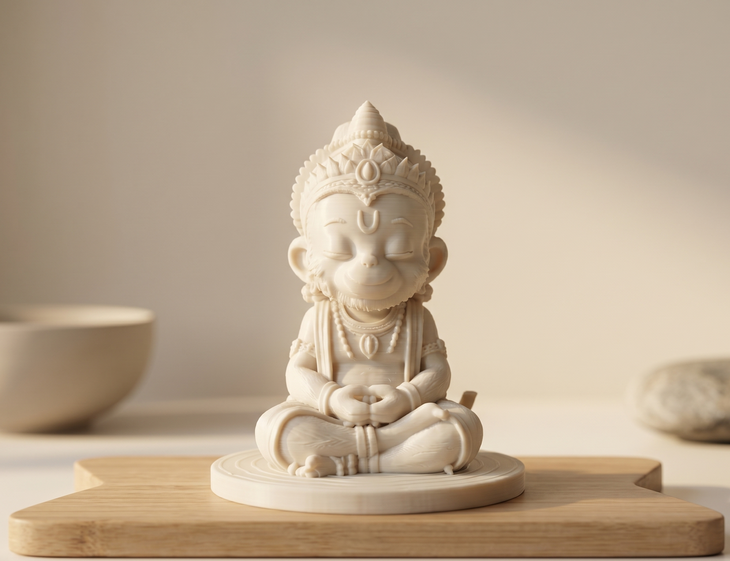 Lord Hanuman 3D Printed Idol – Strength & Protection Spiritual Decor Statue