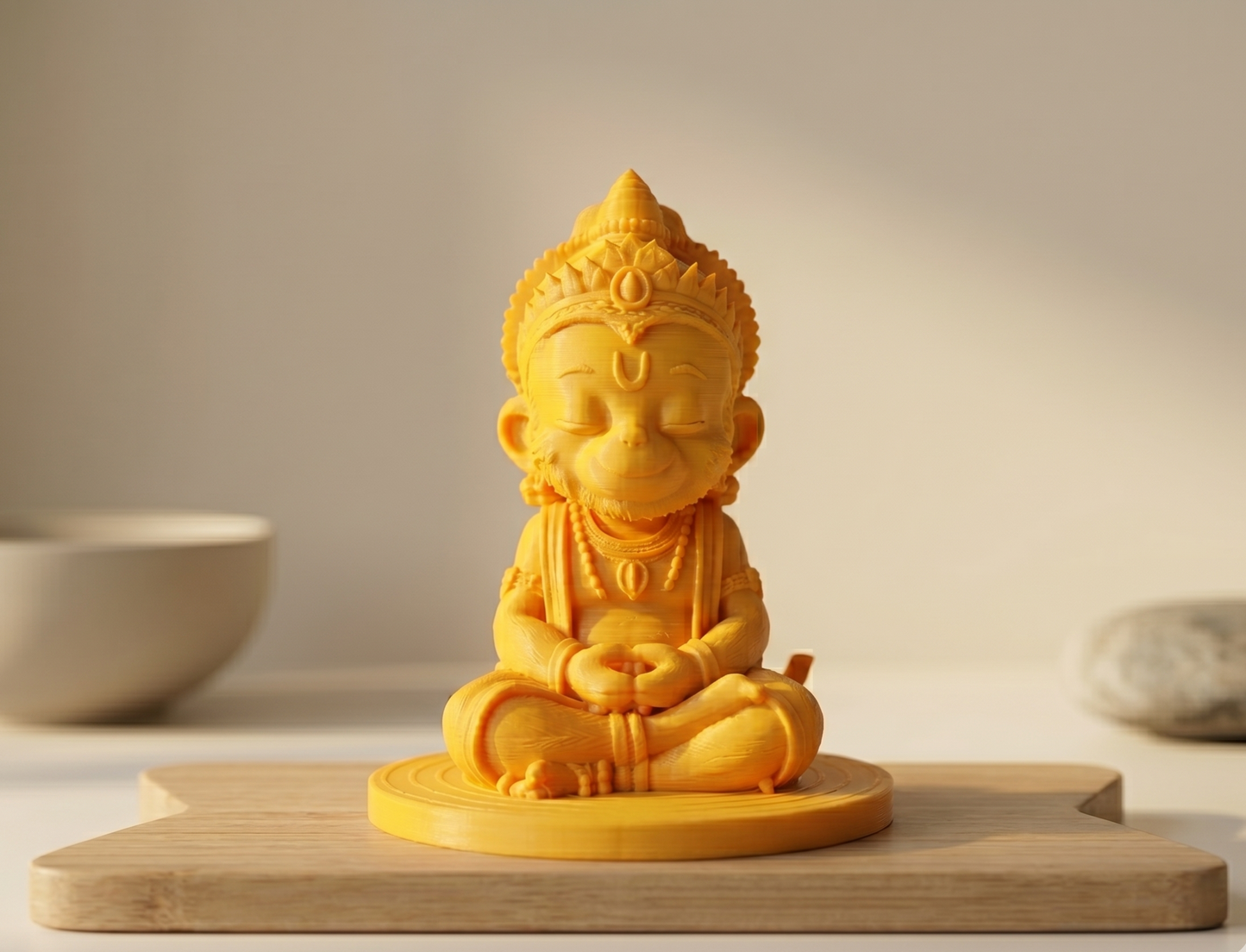 Lord Hanuman 3D Printed Idol – Strength & Protection Spiritual Decor Statue